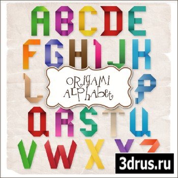 Scrap-kit - Origami Alphabet