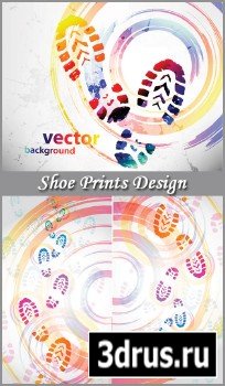 Shoe Prints Design - Stock Vectors