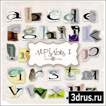 Scrap-kit - Paper Alphabet #1