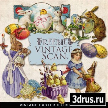 Scrap-kit - Vintage Easter Illustrations #12