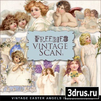 Scrap-kit - Vintage Easter Angels Illustration