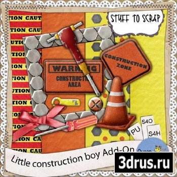 Scrap-set - Little Construction Boy Add-On