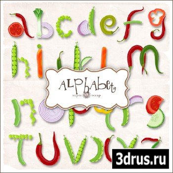 Scrap-kit - Vegetable Alphabet