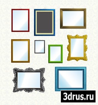 9 PSD Colourful Frames Set