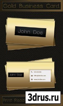 Gold Business Card , Free PSD