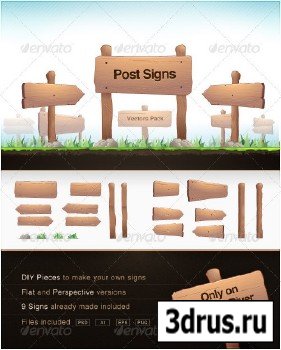 GraphicRiver Post Signs Vector Pack