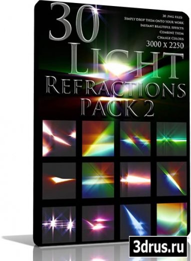 30 Light Refractions Pack 2 ( PNG )