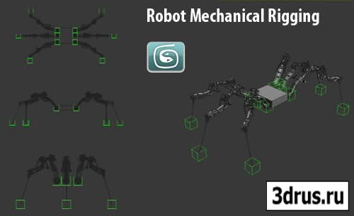 Robot Mechanical Rigging wint 3D's Max