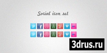 NEW PSD Social Icon Set
