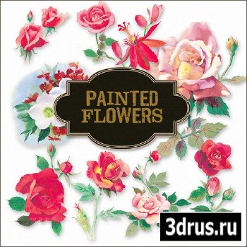 Scrap-kit - Painted Flowers