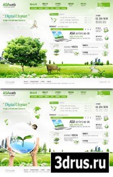 Green PSD Web Templates #1