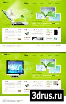 Green PSD Web Templates #9