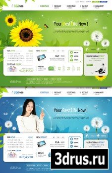 Green PSD Web Templates #6