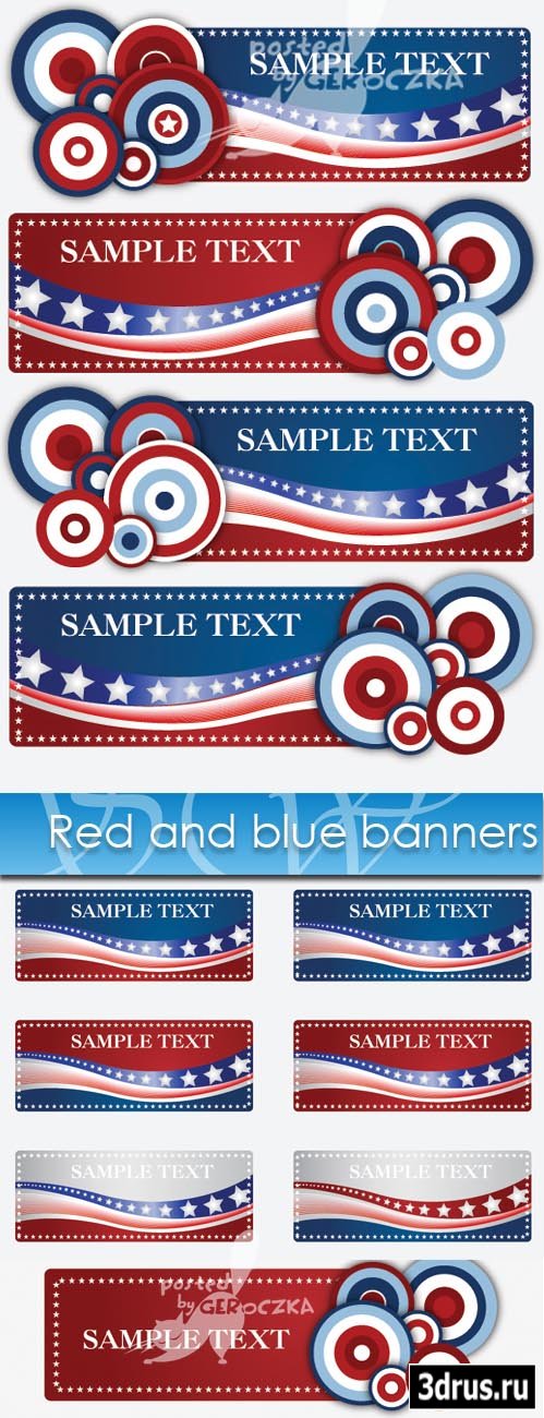 Red and blue banners 3