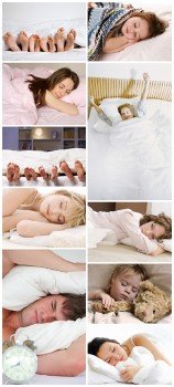 Sleeping People Cliparts - Sleeping people, sleep, bed, woman, child