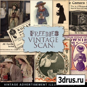 Scrap-kit - Vintage Advertisement Illustrations #1
