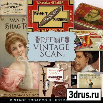 Scrap-kit - Vintage Tobacco Illustrations