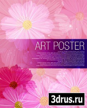 Pink flower petal background PSD layered material