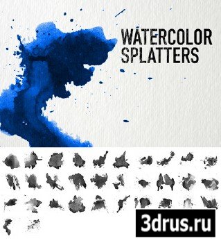 Watercolor Splatters brushes