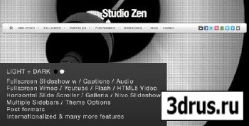 ThemeForest Studio Zen Fullscreen Portfolio WordPress Theme v1.0.3