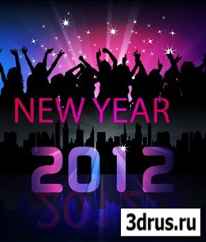 New Year Vector Poster 2012