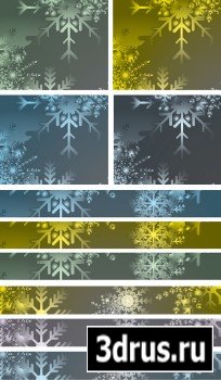 Christmas Vector Baners Backgrounds - 1