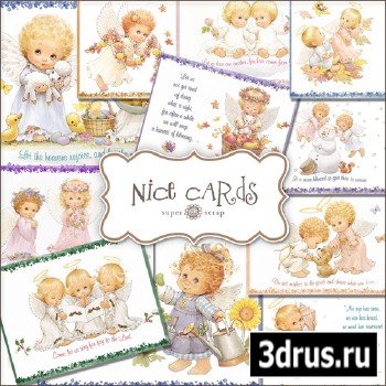 Scrap-kit - Vintage Cards With Baby Angels