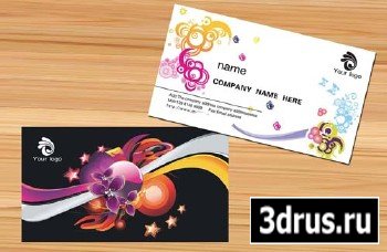 business card design template personal artistic pattern