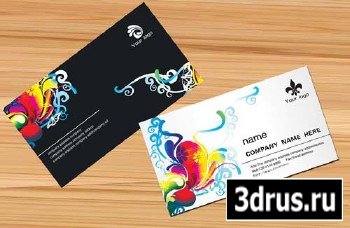 Beautiful pattern of foreign business card template