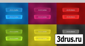 Glossy buttons pack  PSD