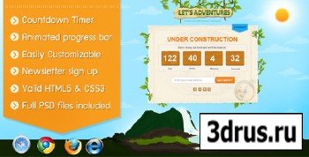 ThemeForest - Lets Adventures Under Construction Page - Rip