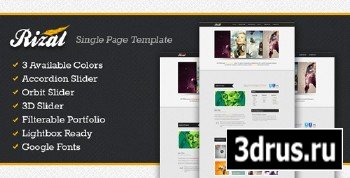 ThemeForest - Rizal - a Single Page Template - Rip