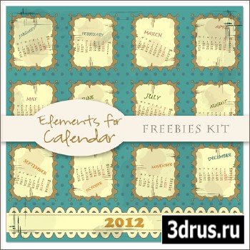 Scrap-kit - Elements For Calendar