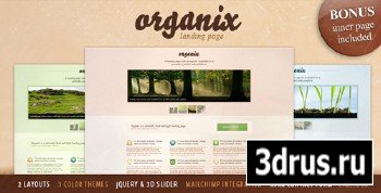 ThemeForest - Organix - Simple Product Oriented Landing Page - Rip