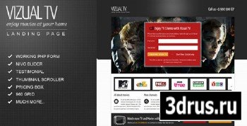 ThemeForest - Vizual-tv TV Film movies landing page - Rip