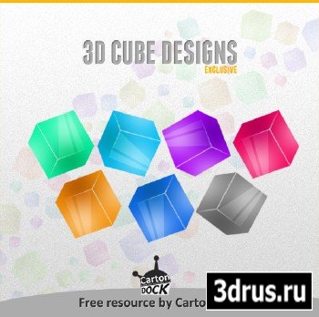 3D Cube Designs (PSD)