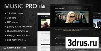 ThemeForest - Music Pro - Music Oriented HTML Template - Rip