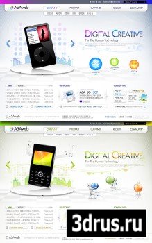 South Koreas digital electronics web templates