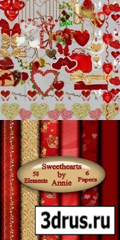 Scrap-set - Sweethearts