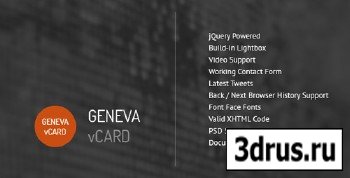 ThemeForest - Geneva - Personal vCard Template - RIP