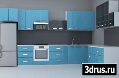 3D models - Scene Kitchen Interior with textures