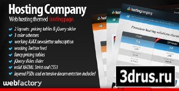ThemeForest - Hosting Company Landing Page RIP