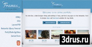 ThemeForest - Frames Horizontal Singple Page Template - Rip