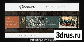 ThemeForest - Decadence. Minimal. HTML5. + Light Mobile Version - RiP