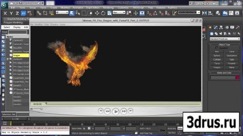 CG cookie - Creating a Fire Dragon with FumeFX in 3Ds max [2012, ENG]