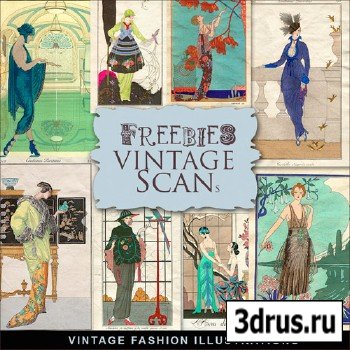 Scrap-kit Vintage Fashion Illustrations