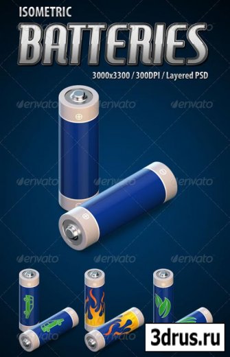 Isometric 3D Batteries