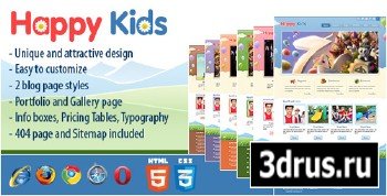 ThemeForest - Happy Kids - Multipurpose HTML Template - RIP