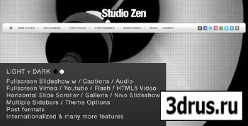 ThemeForest - Studio Zen Fullscreen Portfolio WordPress Theme v1.3 (Update)