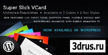 ThemeForest - Super Slick Vcard v1.0.3 - 7 Skins - Now in Wordpress (Reupload)